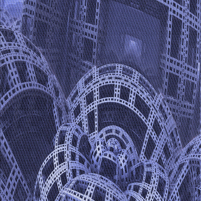 Patterned Midnight Blue Rug, pat3329blu