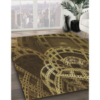 Patterned Red Rug, pat3329brn