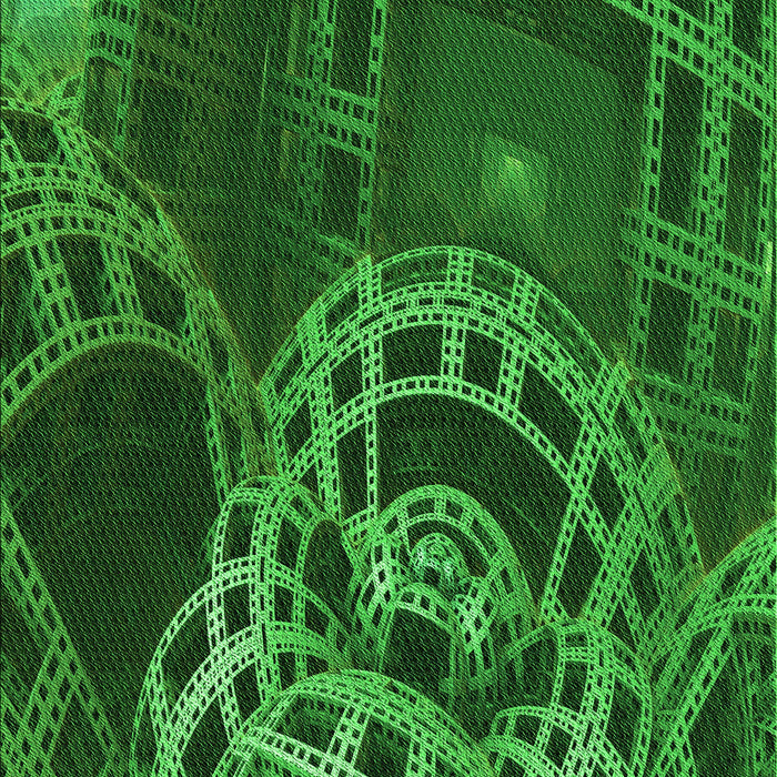 Machine Washable Transitional Deep Emerald Green Rug, wshpat3329grn