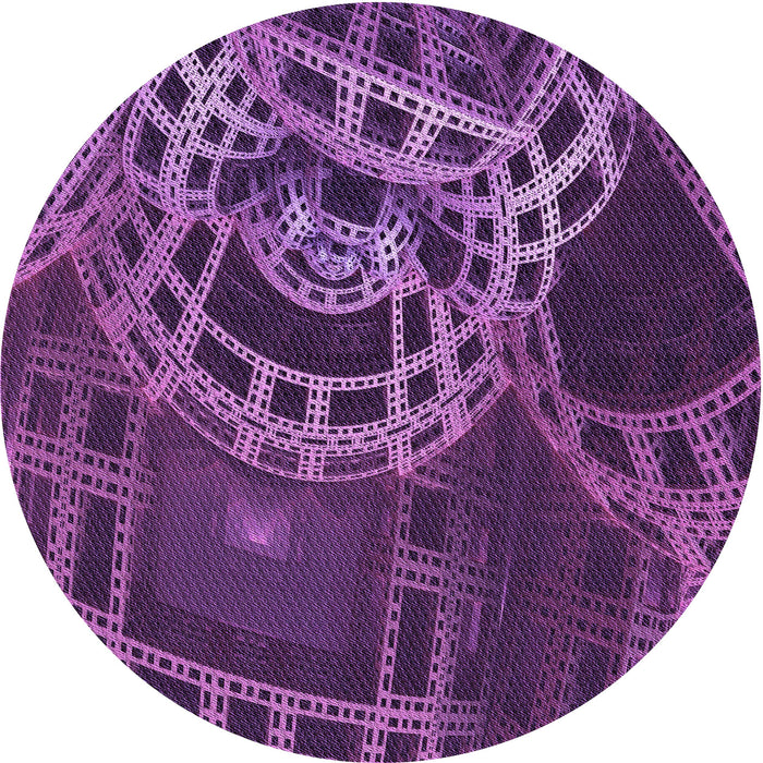 Square Patterned Purple Rug, pat3329pur