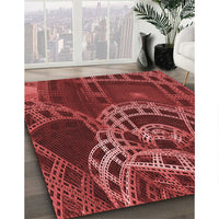 Patterned Red Rug, pat3329rd