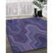 Machine Washable Transitional Slate Blue Rug in a Family Room, wshpat333blu