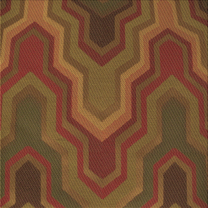 Round Machine Washable Transitional Saffron Red Rug, wshpat333brn