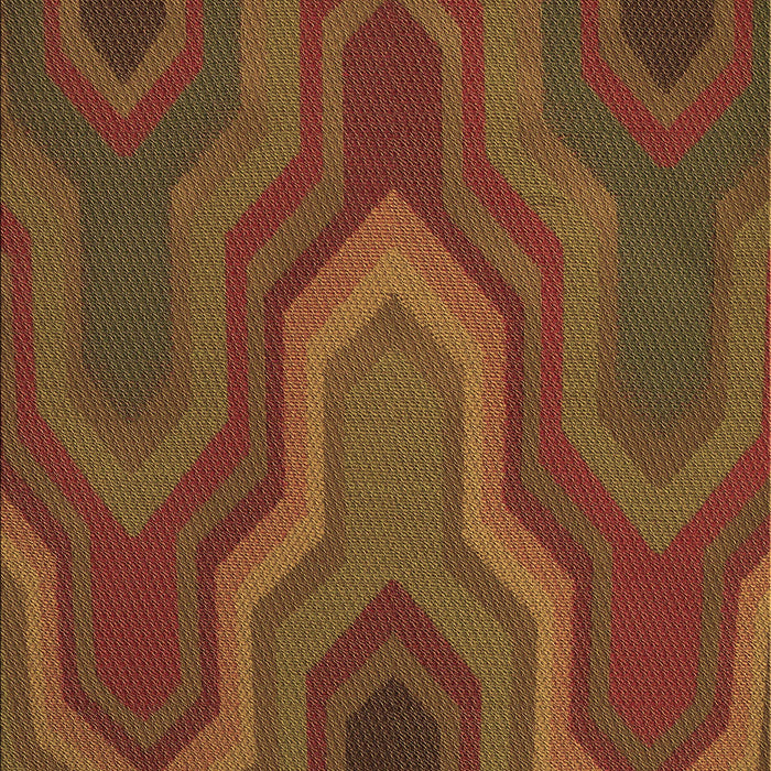 Machine Washable Transitional Saffron Red Rug, wshpat333brn