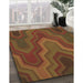 Machine Washable Transitional Saffron Red Rug in a Family Room, wshpat333brn