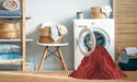 Machine Washable Transitional Red Rug in a Washing Machine, wshpat333rd