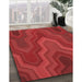 Machine Washable Transitional Red Rug in a Family Room, wshpat333rd