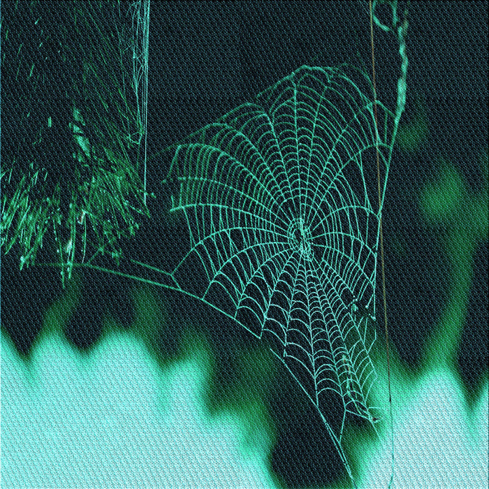 Round Patterned Deep Teal Green Rug, pat3330lblu