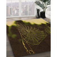 Patterned Black Brown Rug, pat3330org