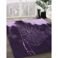 Patterned Lilac Purple Rug, pat3330pur