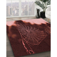 Patterned Chocolate Brown Rug, pat3330rd