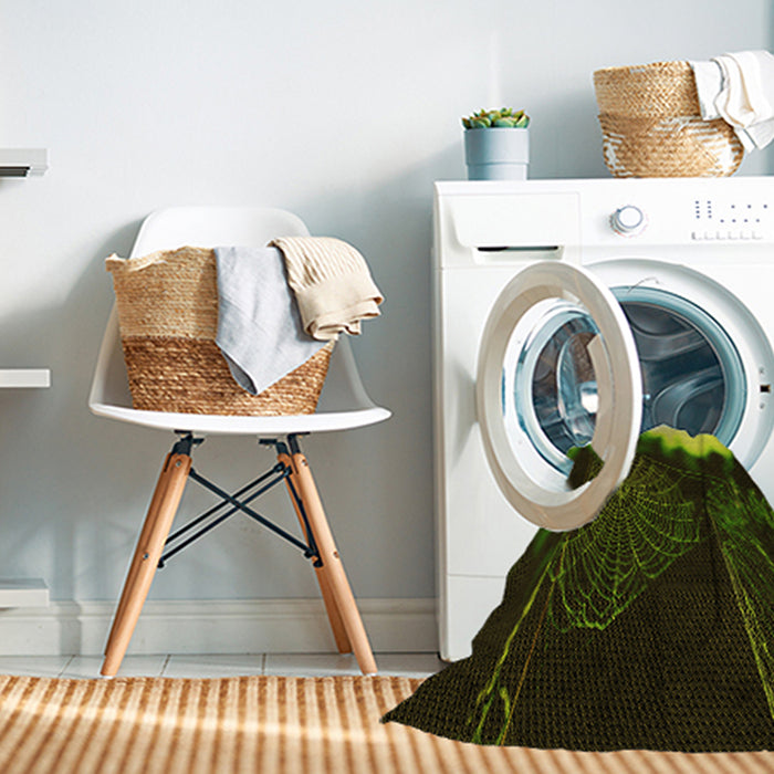Machine Washable Transitional Midnight Gray Rug in a Washing Machine, wshpat3330yw