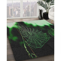 Patterned Forest Green Novelty Rug, pat3330