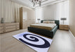 Patterned Blue Rug in a Bedroom, pat3331blu