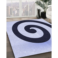 Patterned Blue Rug, pat3331blu