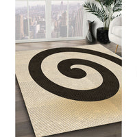 Patterned Golden Blonde Gold Rug, pat3331brn