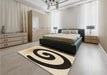 Patterned Golden Blonde Gold Rug in a Bedroom, pat3331brn