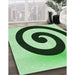 Machine Washable Transitional Light Green Rug in a Family Room, wshpat3331grn