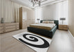 Patterned Gray Rug in a Bedroom, pat3331gry