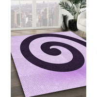 Patterned Blossom Pink Rug, pat3331pur