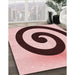 Machine Washable Transitional Pink Rug in a Family Room, wshpat3331rd