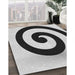 Patterned Light Black Novelty Rug in Family Room, pat3331