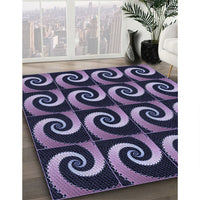 Patterned Medium Purple Rug, pat3332blu