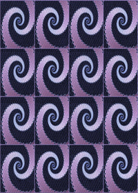 Machine Washable Transitional Medium Purple Rug, wshpat3332blu