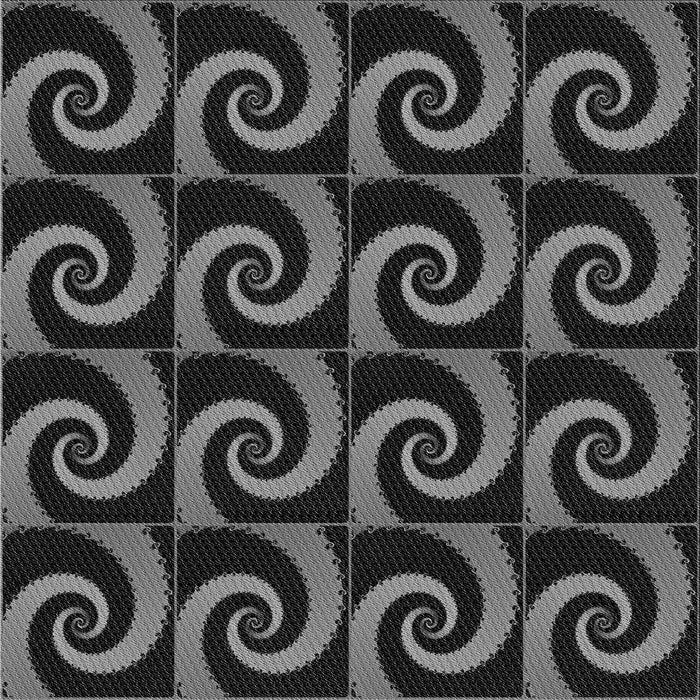 Round Patterned Gray Rug, pat3332gry