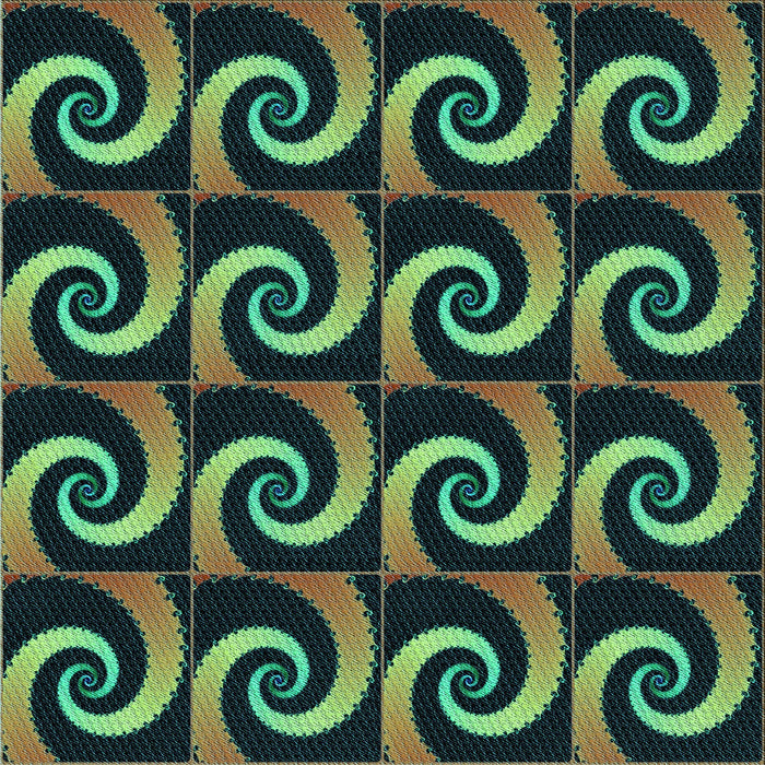 Round Machine Washable Transitional Green Rug, wshpat3332lblu