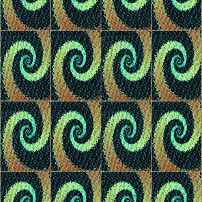 Machine Washable Transitional Green Rug, wshpat3332lblu