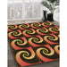 Patterned Red Rug in Family Room, pat3332org