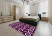 Patterned Orchid Purple Rug in a Bedroom, pat3332pur