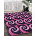 Patterned Orchid Purple Rug in Family Room, pat3332pur