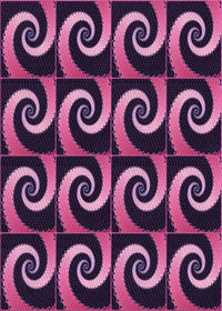 Machine Washable Transitional Orchid Purple Rug, wshpat3332pur