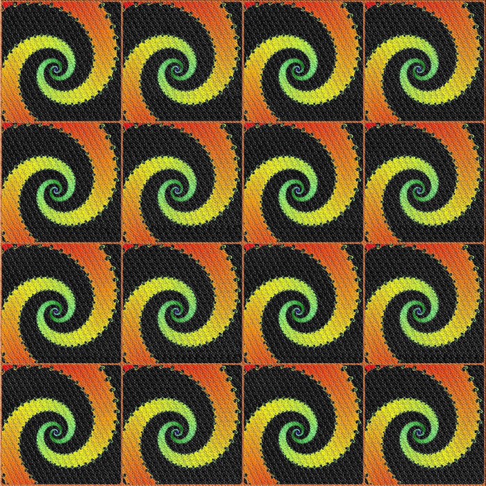 Square Patterned Caramel Brown Novelty Rug, pat3332