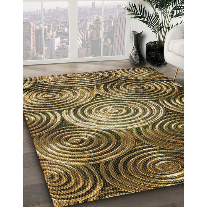 Machine Washable Transitional Bakers Brown Rug in a Family Room, wshpat3333brn