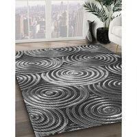 Patterned Dark Gray Black Rug, pat3333gry