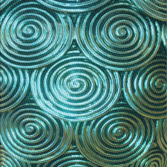 Machine Washable Transitional Medium Teal Green Rug, wshpat3333lblu