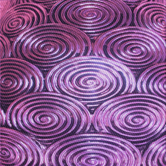 Round Patterned Purple Rug, pat3333pur