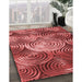 Machine Washable Transitional Red Rug in a Family Room, wshpat3333rd