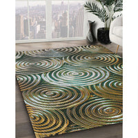 Patterned Chocolate Brown Novelty Rug, pat3333
