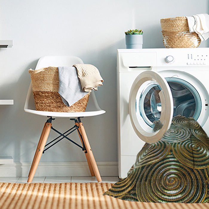 Machine Washable Transitional Milk Chocolate Brown Rug in a Washing Machine, wshpat3333