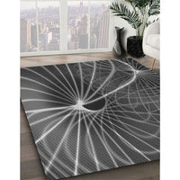 Patterned Platinum Gray Rug, pat3334gry