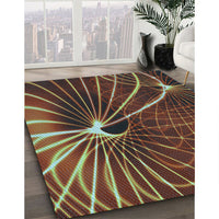 Patterned Brown Rug, pat3334lblu