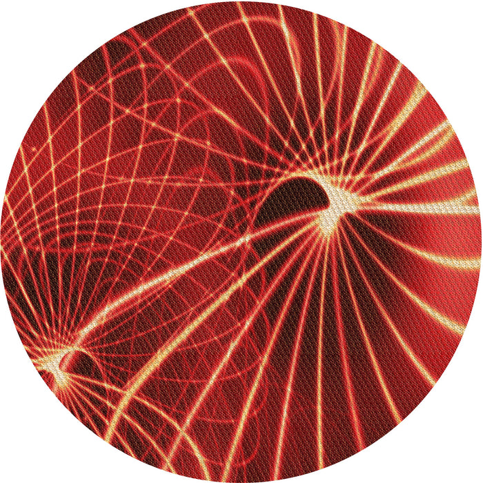 Square Patterned Red Rug, pat3334org