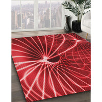 Patterned Red Rug, pat3334rd