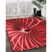 Patterned Red Rug in Family Room, pat3334rd