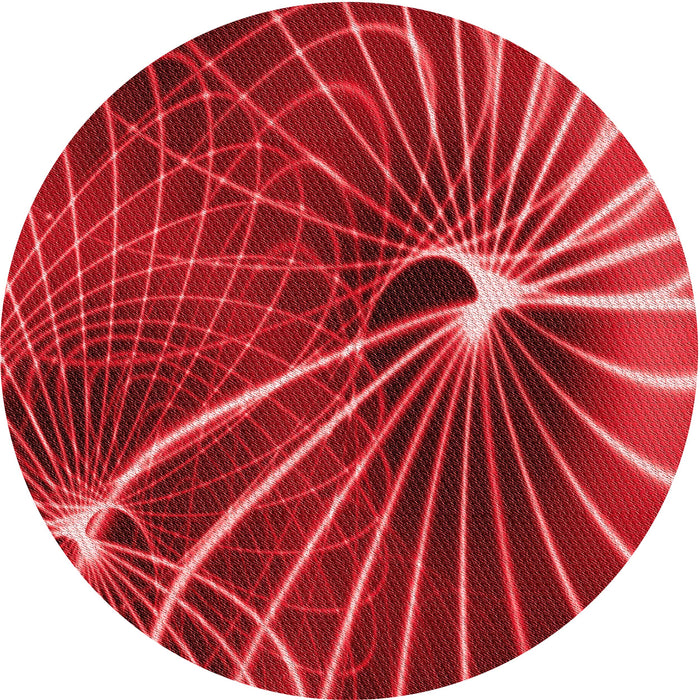 Square Patterned Red Rug, pat3334rd