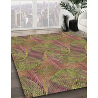 Patterned Caramel Brown Rug, pat3335brn